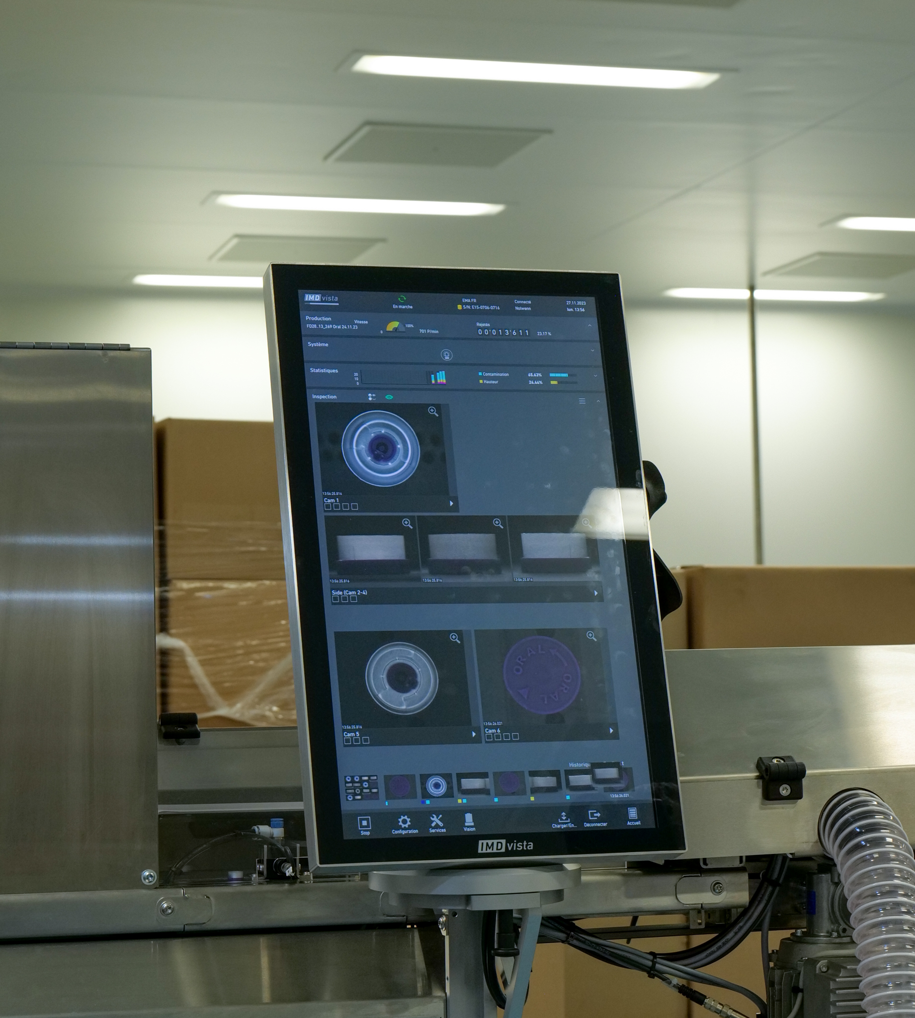 cap undergoes automated visual inspection using high-resolution camera systems. Inspection criteria include